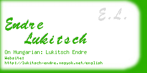 endre lukitsch business card